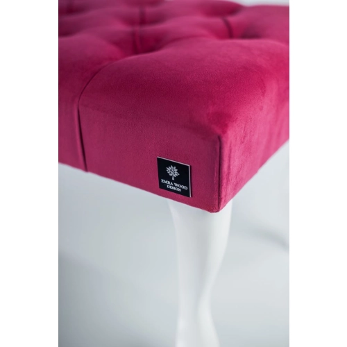 Ławeczka Pufa Pikowana Różowa Guzik Kryształ LPP-1 Rozmiary od 50 cm do 120 cm