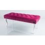 Ławeczka Pufa Pikowana Różowa Guzik Kryształ LPP-1 Rozmiary od 50 cm do 120 cm