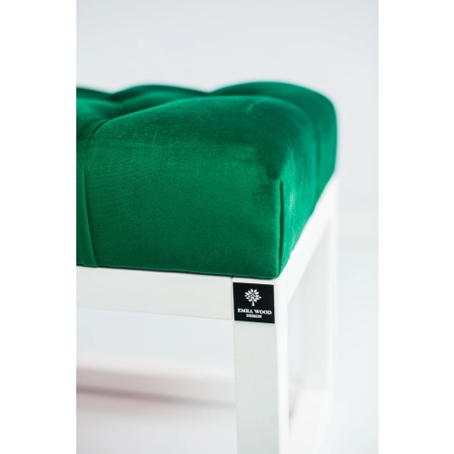 Ławka Pufa Pikowana Popiel Guzik Tapicerowany LPP-2 + Wieszak Ścienny WDC-19 Kolory