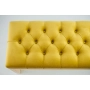 Ławeczka Pufa Pikowana Żółcień Cytrynowa Guzik Tapicerowany LPP-2 Rozmiary od 50 cm do 200  cm