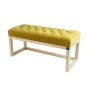 Ławeczka Pufa Pikowana Żółcień Cytrynowa Guzik Tapicerowany LPP-2 Rozmiary od 50 cm do 200  cm