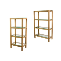 ZESTAW 2w1 REGAŁ NA KSIĄŻKI DREWNO LITE DĄB JESION OLCHA RNK-16