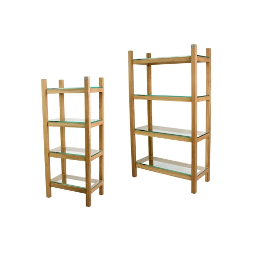 ZESTAW 2w1 REGAŁ NA KSIĄŻKI DREWNO LITE DĄB JESION OLCHA RNK-17