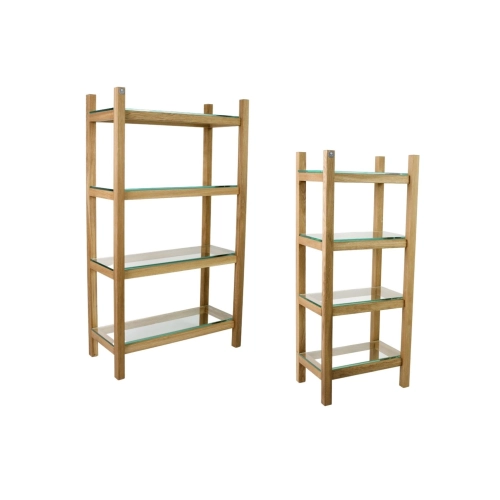 ZESTAW 2w1 REGAŁ NA KSIĄŻKI DREWNO LITE DĄB JESION OLCHA RNK-17