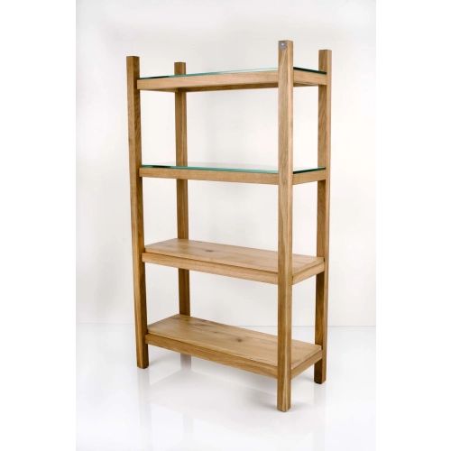 REGAŁ NA KSIĄŻKI  DREWNO LITE DĄB JESION OLCHA RNK-18