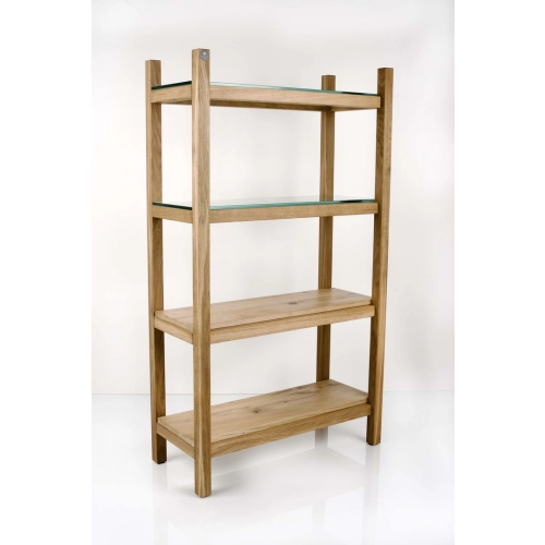 REGAŁ NA KSIĄŻKI  DREWNO LITE DĄB JESION OLCHA RNK-18