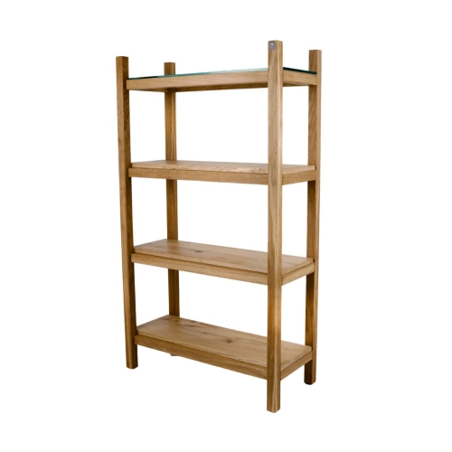 REGAŁ NA KSIĄŻKI  DREWNO LITE DĄB JESION OLCHA RNK-19