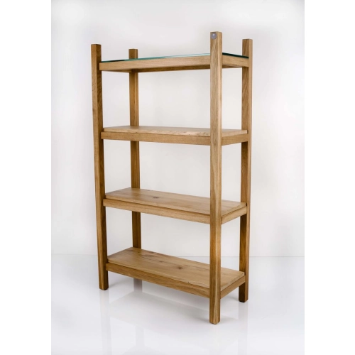 REGAŁ NA KSIĄŻKI  DREWNO LITE DĄB JESION OLCHA RNK-19