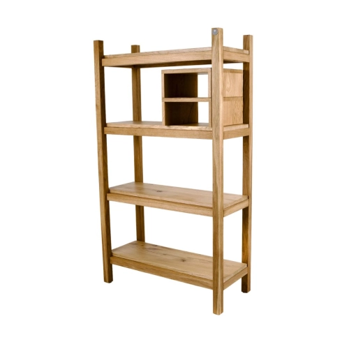 REGAŁ NA KSIĄŻKI  DREWNO LITE DĄB JESION OLCHA RNK-22