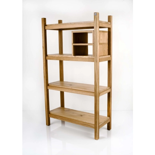 REGAŁ NA KSIĄŻKI  DREWNO LITE DĄB JESION OLCHA RNK-22