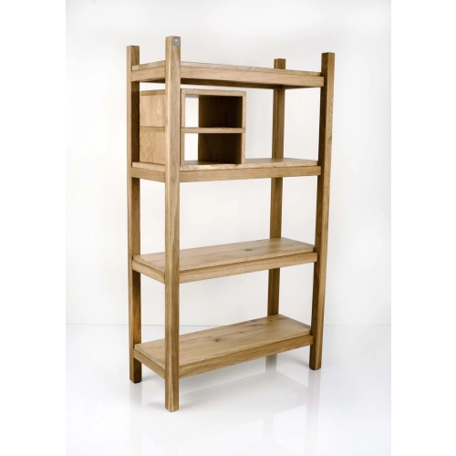 REGAŁ NA KSIĄŻKI  DREWNO LITE DĄB JESION OLCHA RNK-22