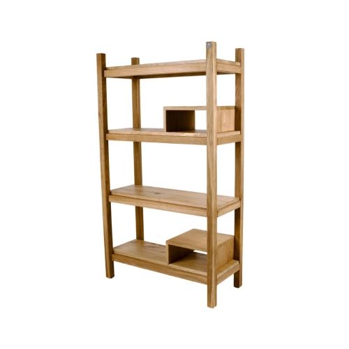 REGAŁ NA KSIĄŻKI  DREWNO LITE DĄB JESION OLCHA RNK-23