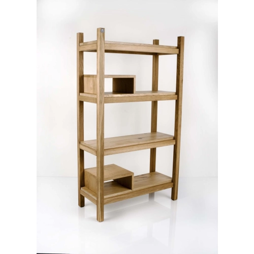 REGAŁ NA KSIĄŻKI  DREWNO LITE DĄB JESION OLCHA RNK-23