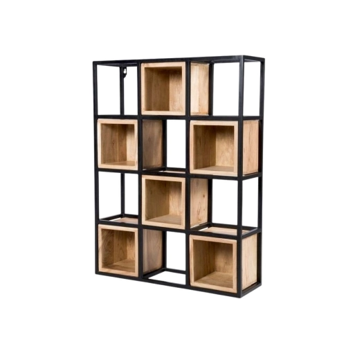 REGAŁ NA KSIĄŻKI METALOWE DREWNO LITE DĄB JESION OLCHA RNK-7