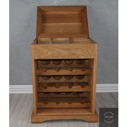 STOJAK NA WINO DREWNO LITE DĄB 21 BUTELEK