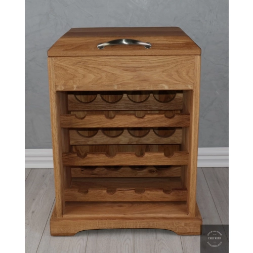 STOJAK NA WINO DREWNO LITE DĄB 21 BUTELEK