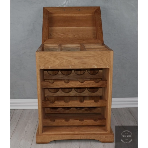 STOJAK NA WINO DREWNO LITE DĄB 21 BUTELEK