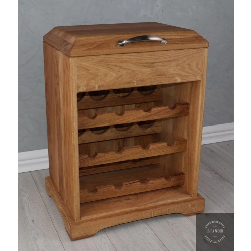 STOJAK NA WINO DREWNO LITE DĄB 21 BUTELEK