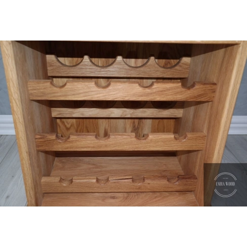 STOJAK NA WINO DREWNO LITE DĄB 21 BUTELEK