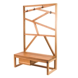 Ławka Szafka Na Buty Wieszak Drewno Lite LB-4 Rozmiary od 50 cm do 120 cm