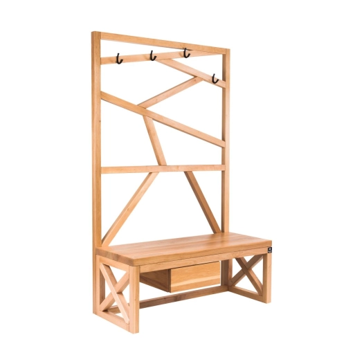 Ławka Szafka Na Buty Wieszak Drewno Lite LB-40 Rozmiary od 50 cm do 120 cm