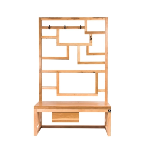 Ławka Szafka Na Buty Wieszak Drewno Lite LB-45 Rozmiary od 50 cm do 120 cm