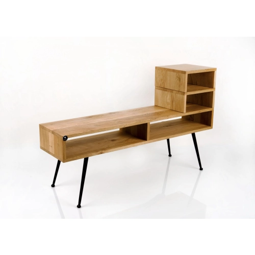 Ławka Do Wiatrołapu Przedpokoju Holu Drewno Lite Dąb Loft LB-71 Rozmiary od 60 cm do 160 cm