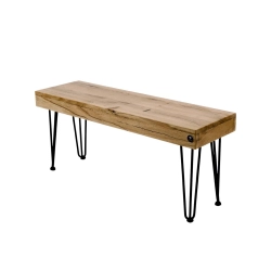 Ławka Do Wiatrołapu Przedpokoju Holu Drewno Lite Dąb Loft LB-75 Rozmiary od 60 cm do 160 cm