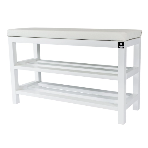 Regał Szafka  Na Buty Biały Z Siedziskiem Kolory Drewno Lite RBS-1 Rozmiary od 50 cm do 120 cm