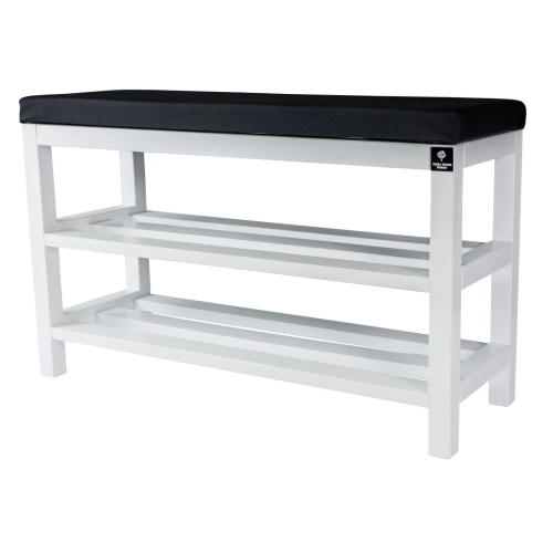 Regał Szafka Na Buty Biały Z Siedziskiem Kolory Drewno Lite RBS-1 Rozmiary od 50 cm do 120 cm