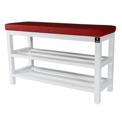 Regał Szafka  Na Buty Biały Z Siedziskiem Kolory Drewno Lite RBS-1 Rozmiary od 50 cm do 120 cm