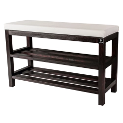 Regał Szafka Na Buty Mahoń Z Siedziskiem Kolory Drewno Lite RBS-1 Rozmiary od 50 cm do 120 cm