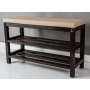 Regał Szafka Na Buty Mahoń Z Siedziskiem Kolory Drewno Lite RBS-1 Rozmiary od 50 cm do 120 cm