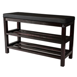 Regał Szafka Na Buty Mahoń Z Siedziskiem Kolory Drewno Lite RBS-1 Rozmiary od 50 cm do 120 cm