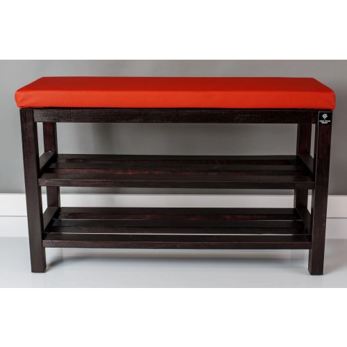 Regał Szafka Na Buty Mahoń Z Siedziskiem Kolory Drewno Lite RBS-1 Rozmiary od 50 cm do 120 cm