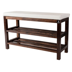 Regał Szafka Na Buty Orzech Z Siedziskiem Kolory Drewno Lite RBS-1 Rozmiary od 55 cm 120 cm