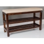 Regał Szafka Na Buty Orzech Z Siedziskiem Kolory Drewno Lite RBS-1 Rozmiary  od 50 cm do 120 cm