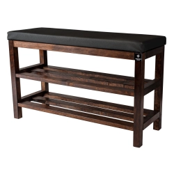 Regał Szafka Na Buty Orzech Z Siedziskiem Kolory Drewno Lite RBS-1 Rozmiary od 50 cm do 120 cm