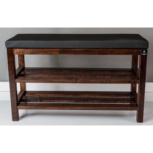 Regał Szafka Na Buty Orzech Z Siedziskiem Kolory Drewno Lite RBS-1 Rozmiary  od 50 cm do 120 cm