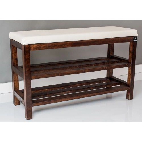 Regał Szafka Na Buty Orzech Z Siedziskiem Kolory Drewno Lite RBS-1 Rozmiary  od 50 cm do 120 cm