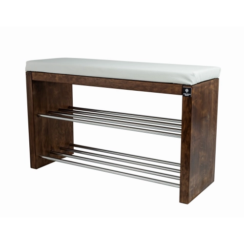 Regał Szafka Na Buty Brunat Z Siedziskiem Kolory Drewno Lite RBS-12 Rozmiary od 50 cm do 120 cm