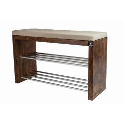 Regał Szafka Na Buty Brunat Z Siedziskiem Kolory Drewno Lite RBS-12 Rozmiary od 50 cm do 120 cm