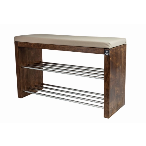 Regał Szafka Na Buty Brunat Z Siedziskiem Kolory Drewno Lite RBS-12 Rozmiary od 50 cm do 120 cm