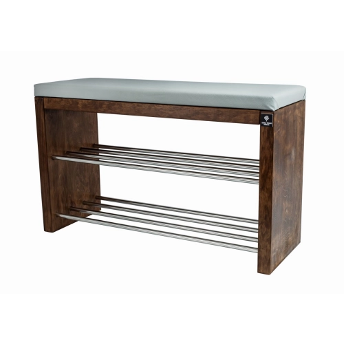 Regał Szafka Na Buty Brunat Z Siedziskiem Kolory Drewno Lite RBS-12 Rozmiary od 50 cm do 120 cm