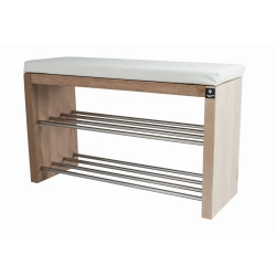 Regał Szafka Na Buty Naturalny Z Siedziskiem Kolory Drewno Lite RBS-12 Rozmiary od 50 cm do 120 cm