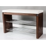 Regał Szafka Na Buty Orzech Z Siedziskiem Kolory  Drewno Lite RBS-12 Rozmiary od 50 cm do 120 cm