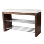 Regał Szafka Na Buty Orzech Z Siedziskiem Kolory  Drewno Lite RBS-12 Rozmiary od 50 cm do 120 cm