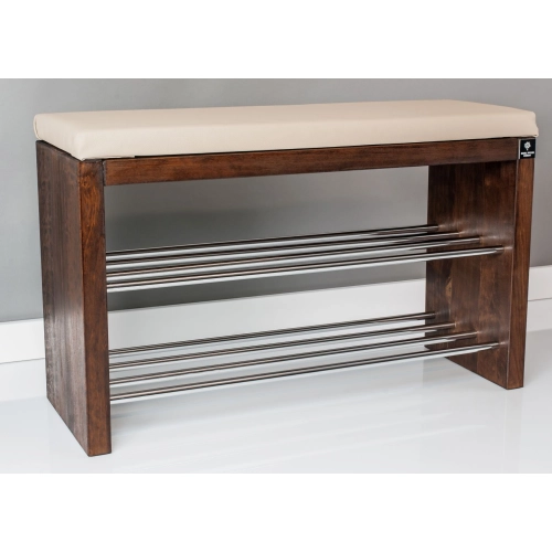 Regał Szafka Na Buty Orzech Z Siedziskiem Kolory  Drewno Lite RBS-12 Rozmiary od 50 cm do 120 cm