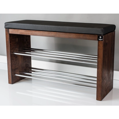 Regał Szafka Na Buty Orzech Z Siedziskiem Kolory  Drewno Lite RBS-12 Rozmiary od 50 cm do 120 cm