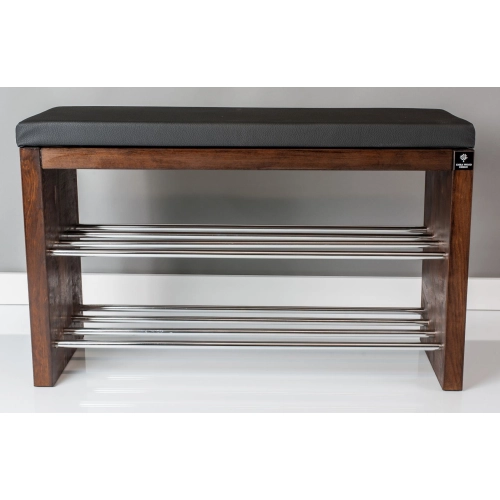 Regał Szafka Na Buty Orzech Z Siedziskiem Kolory  Drewno Lite RBS-12 Rozmiary od 50 cm do 120 cm